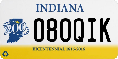 IN license plate 080QIK