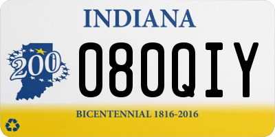 IN license plate 080QIY