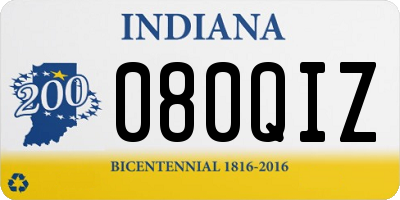 IN license plate 080QIZ