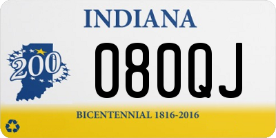 IN license plate 080QJ