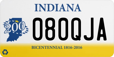 IN license plate 080QJA