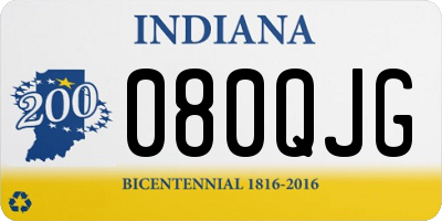 IN license plate 080QJG