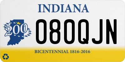 IN license plate 080QJN