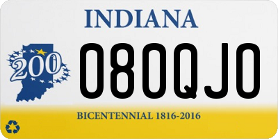 IN license plate 080QJO