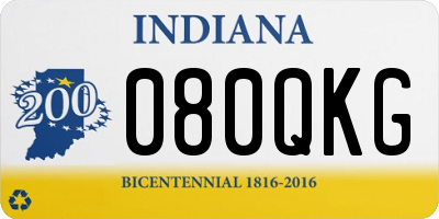 IN license plate 080QKG