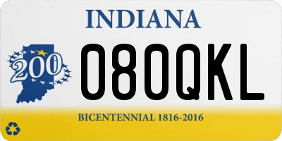 IN license plate 080QKL