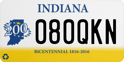 IN license plate 080QKN