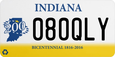 IN license plate 080QLY