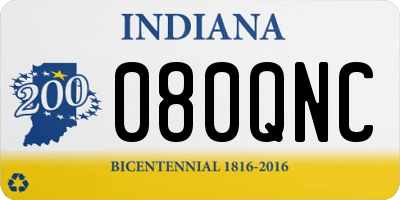 IN license plate 080QNC