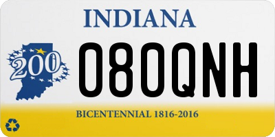 IN license plate 080QNH