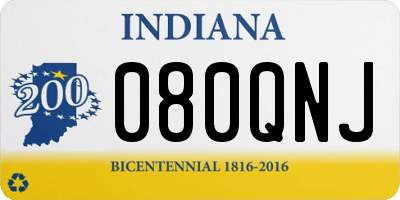 IN license plate 080QNJ