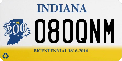 IN license plate 080QNM