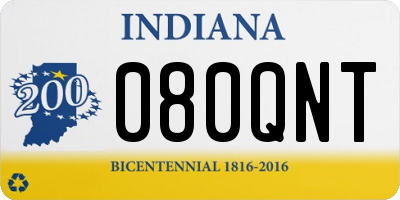 IN license plate 080QNT