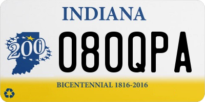 IN license plate 080QPA