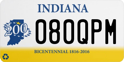 IN license plate 080QPM