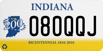 IN license plate 080QQJ