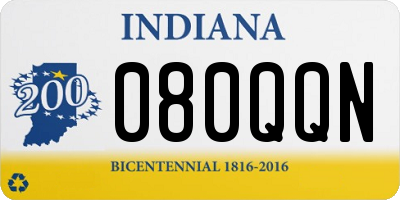 IN license plate 080QQN