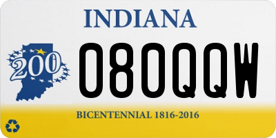 IN license plate 080QQW