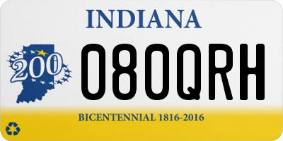IN license plate 080QRH