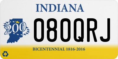 IN license plate 080QRJ