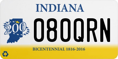 IN license plate 080QRN