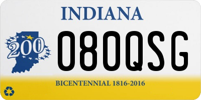 IN license plate 080QSG