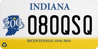 IN license plate 080QSQ