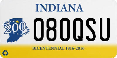 IN license plate 080QSU