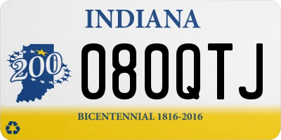 IN license plate 080QTJ