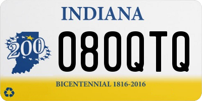 IN license plate 080QTQ