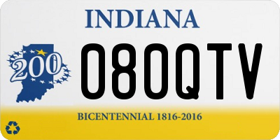 IN license plate 080QTV