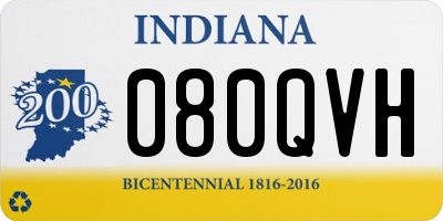 IN license plate 080QVH