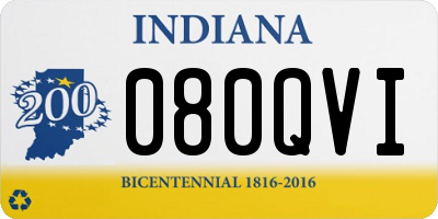 IN license plate 080QVI
