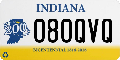 IN license plate 080QVQ