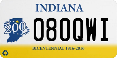 IN license plate 080QWI