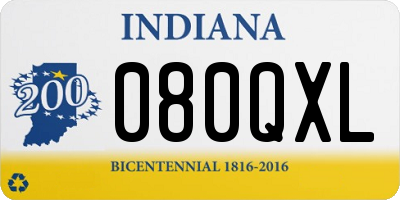 IN license plate 080QXL