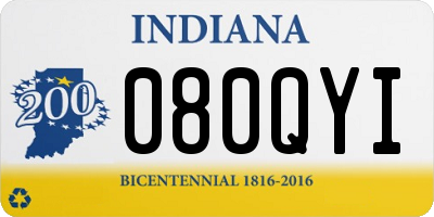 IN license plate 080QYI