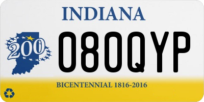 IN license plate 080QYP