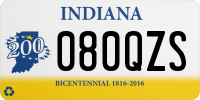 IN license plate 080QZS