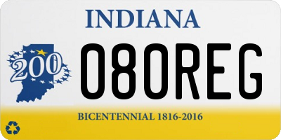 IN license plate 080REG
