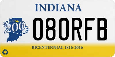 IN license plate 080RFB