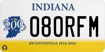IN license plate 080RFM