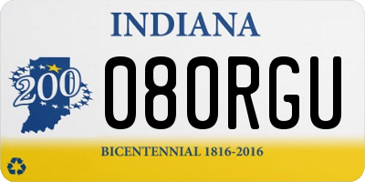 IN license plate 080RGU