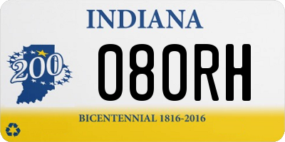 IN license plate 080RH