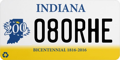 IN license plate 080RHE