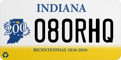 IN license plate 080RHQ
