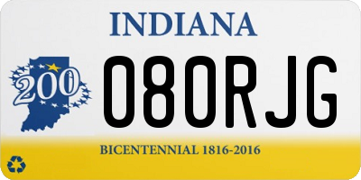 IN license plate 080RJG
