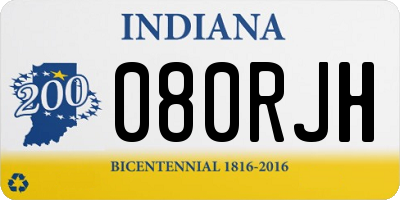 IN license plate 080RJH