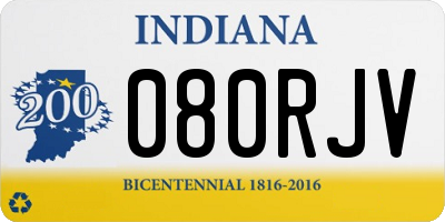 IN license plate 080RJV