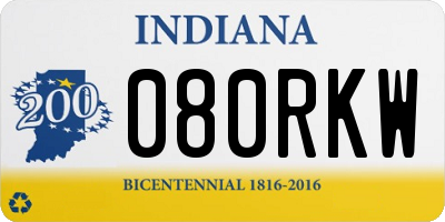 IN license plate 080RKW